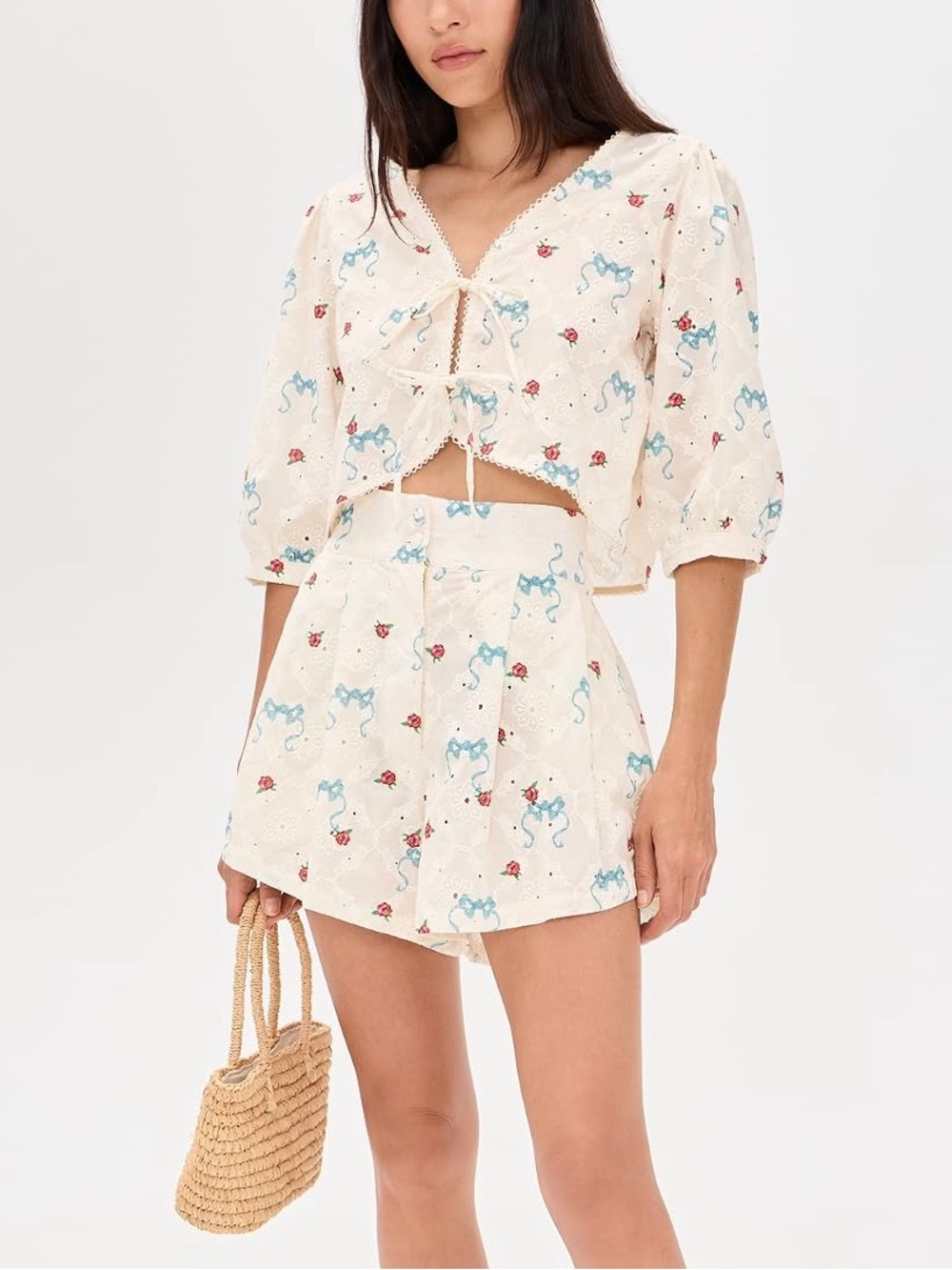 Agua Bendita 2 Piece Set: Salem Cherish Top + Nalia Cherish Shorts Size S